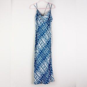 Zara Blue White Midi / Maxi Dress Sleeveless size Medium